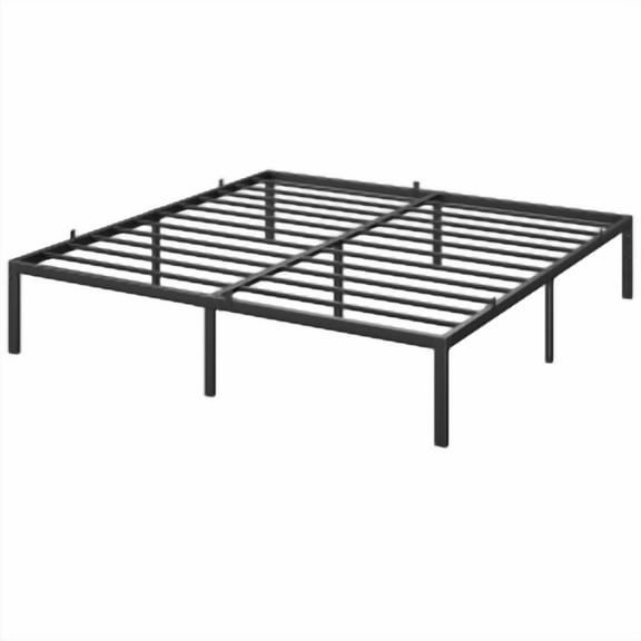 Historyli 14 Inch Full Bed Frame,Metal Platform Support Mattress Foundation No Box Spring Needed Easy Assembly Noise Free Heavy Duty,FULL