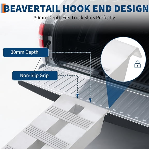 Historyli 2 PC 60x12 in Aluminum Loading Ramp for Trailer, Heavy Duty Truck Bed Ramps with Non Slip Surface & Gloves, Silver