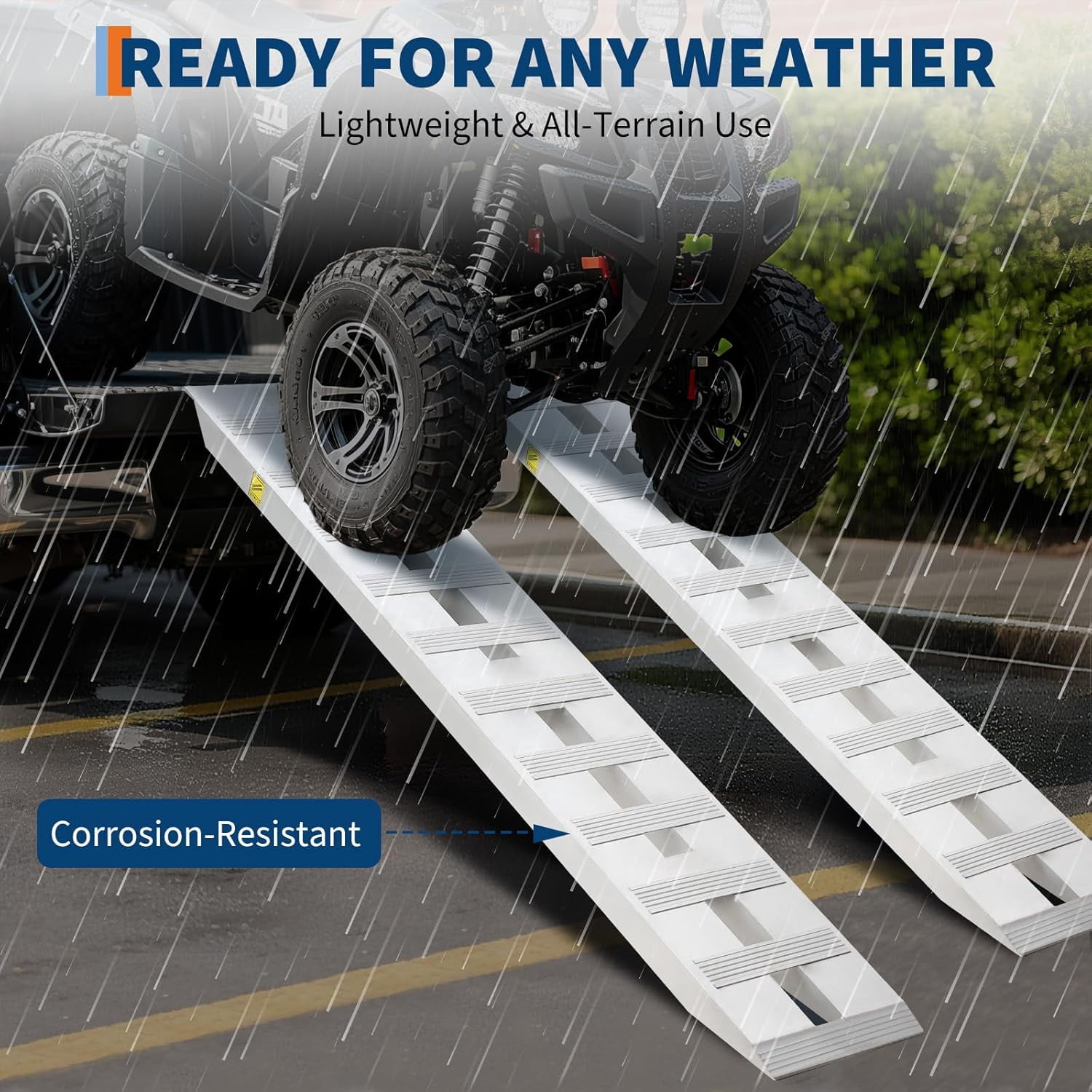 Fflb Ramp Historyli 2 PC 72x15 in Aluminum Loading Ramp for Trailer, Heavy Duty ...