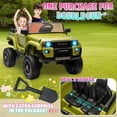 thumbnail image 1 of Historyli 24V Ride On Car, 2 Seater Ride On Car Truck, Electric Car, with Parent Remote Control, Green, 1 of 9