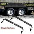 thumbnail image 1 of Historyli 2PC Tandem Axle Trailer Fenders Fit 13"-15" Tires,72-7/8"x10-1/4"x13" Detachable Double Axle Trailer Fenders,Split Design,Diamond Tread Plate for Car Hauler,Detachable trailer wheel eyebrow, 1 of 7
