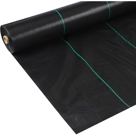 Historyli 3.2oz 6*300FTWeed Barrier Landscape Fabric-Heavy Duty Woven Driveway Garden Cloth ith UV Protection for Weed Control,Ground Cover,Landscaping,3.2oz