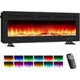 thumbnail image 1 of Historyli 30 Inch Recessed Wall-Mounted Electric Fireplace with Touchscreen Control,120V/1500W,Features 12 Flame Color Settings,Timer Function,Dual Heating Levels,and 5 Brightness Adjustments,Black, 1 of 7