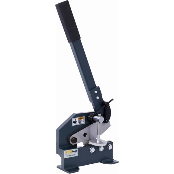 Historyli 5-Inch High Precision Manual Hand Plate Shear,Sheet Metal Plate Shear Tool, Solid Construction Mounting Type Metal Shear,Gray