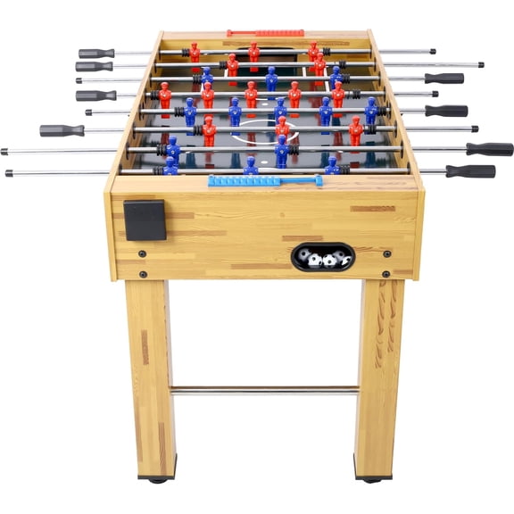 Historyli 54 Inch Foosball Table for Adults,Family Soccer Game Table with 4 Balls 2 Counters 1 Cup Holder,Competition Sized Foosball Table for Arcade Home,Wood