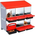 thumbnail image 1 of Historyli 6 Compartments Chicken Nesting Box,Nesting Boxes for Chickens,,Galvanized Steel Roll Away Nesting Box for Laying Eggs,Cleanable Pull Out Chicken Coop Nesting Boxes Fit for Different Breeds, 1 of 9