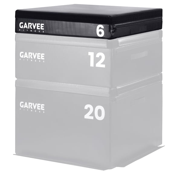 Historyli 6 Inch Plyo Box, Soft Plyometric Box, Stackable Adjustable Jump Box for Home Gym, Black