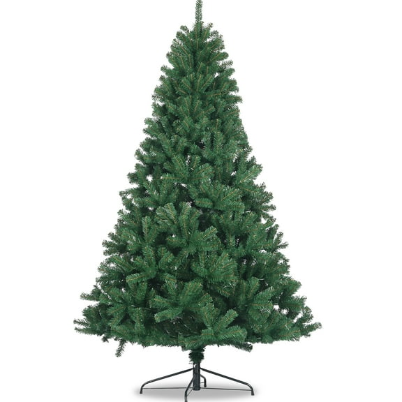 Historyli 6FT Artificial Christmas Tree,with 1000 Branch Tips,Foldable Metal Base Metal Hinges,Xmas Tree for Home Office Decoration,Green