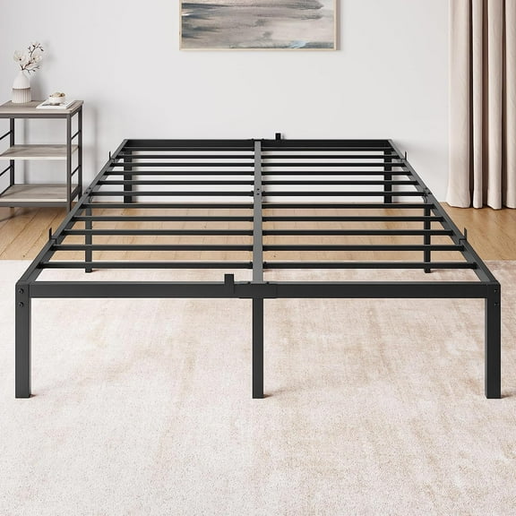 Historyli 8 Inch Full Bed Frame,Metal Platform Support Mattress Foundation No Box Spring Needed Easy Assembly Noise Free Heavy Duty,FULL