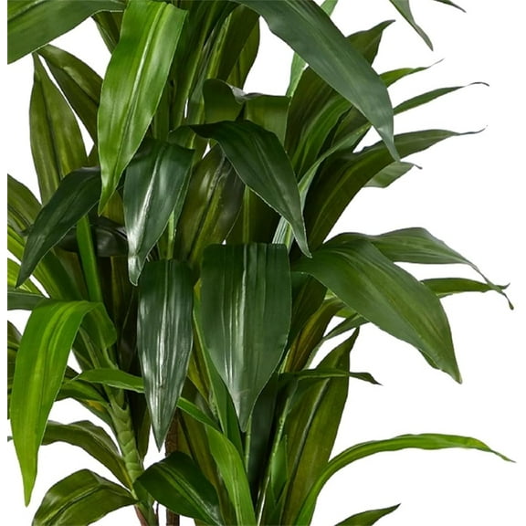 Historyli Artificial Dracaena Tree, Faux Tree, with Planter, for Indoor Outdoor, 4.9 Inch, Green