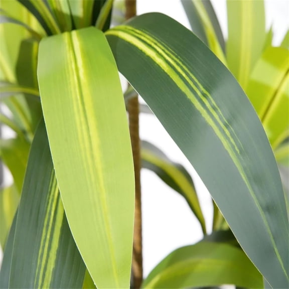 Historyli Artificial Tree Plant, Fake Brazilian Wood Tree, Faux Plants, in Plastic Pot, 4.9FT, 150cm