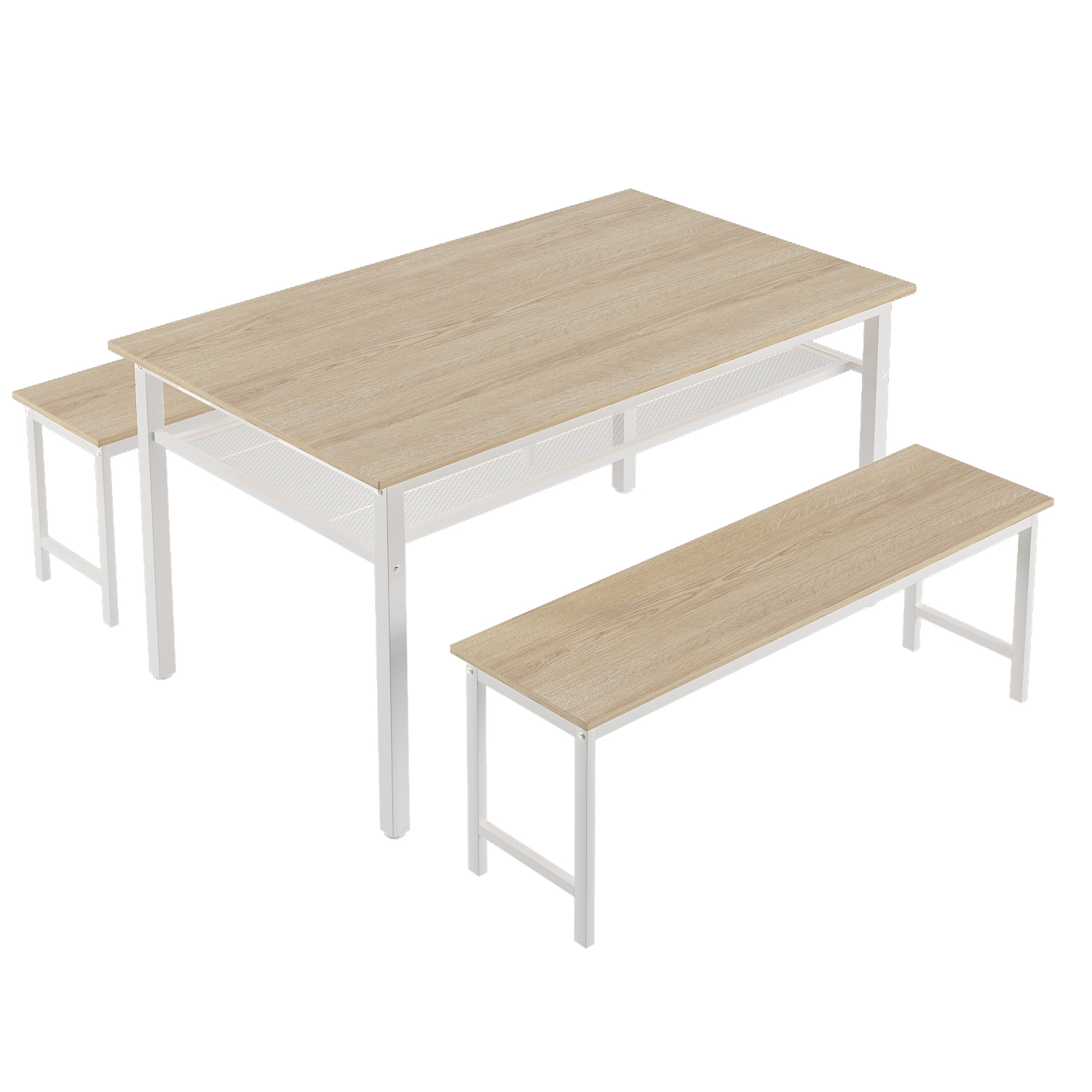 Historyli Go5H 3-Piece Dining Table Set For 4, Farmhouse Kitchen Table ...