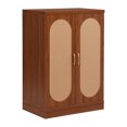 thumbnail image 1 of Historyli Go5H 41.9 Inch Modern Bar Cabinet With Wine And Glass Rack, Industrial Rattan Door Liquor Table With Large Storage Space, For Kitchen, Dining Room, 1 of 9
