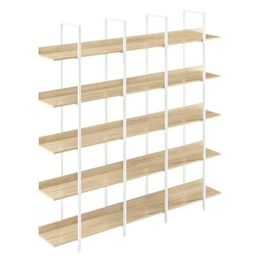 Historyli Go5H 5 Tier Bookshelf, Wood Tall Book Shelf Unit With Anti Dumping Device Industrial Bookshelves Organizer, Vintage Etagere Bookcase For Office, Living Room, Bedroom