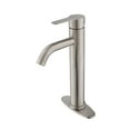 thumbnail image 1 of Historyli Go5H Bathroom Sink Faucet, Single Handle Bathroom Faucet With Pop Up Drain, Bathroom Faucet 1 Or 3 Hole, Stainless Steel - Brushed Bathroom Faucet, 1 of 9