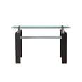 thumbnail image 1 of Historyli Go5H Glass Console Table, Accent Sofa Table With Tempered Glass Top And Storage Shelf, 2 storey End Table,For Living Room Hallway, 1 of 8