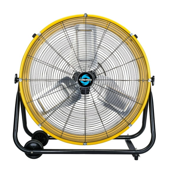 Historyli Go5H Industrial Drum Fan,3 Speed Heavy Duty Metal Air Circulator, High Speed Floor Fan,360° Tilt, with Caster Handle,for Yard, Warehouse, Commercial, Basement Workshop,Factory