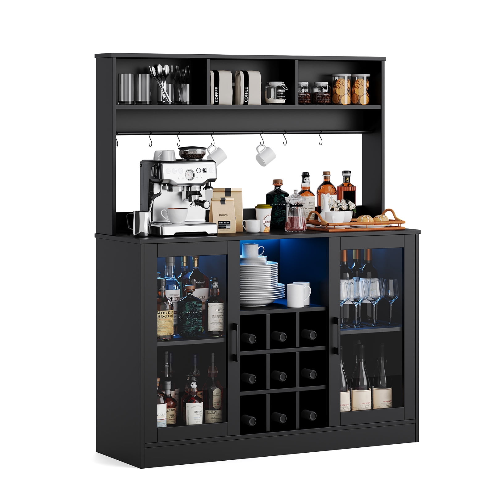 Historyli Go5H Liquor locker Coffee Bar locker with Power Outlet, LED ...