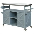 thumbnail image 1 of Historyli Go5H Portable Patio Grilling Bar Cart With Storage locker, Open Shelf, Spice Rack, Stainless Steel Tabletop, Kitchen Island On Wheels, 1 of 9