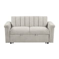 thumbnail image 1 of Historyli Go5H Recliner Loveseat Sofa Bed Couch With Wood Frame Adjustable Backrest Sleeper Bed Sofa Couch For Apartment Living Room, 1 of 8