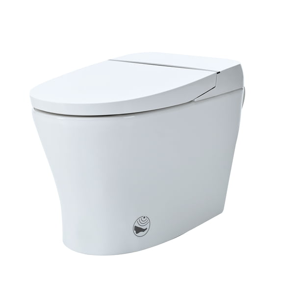 Historyli Go5H Smart Toilet With White Night Light Adjustable Temp Heated Seat Foot Flush Knob Control Power Outage Flushing Toilet
