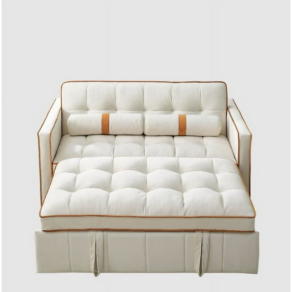 Historyli Go5H Sofa Bed Pull Out Sofa Bed, Velvet Love Seat Couch For 2 People Living Room Apartment Office Small Spaces 55.5 Inch