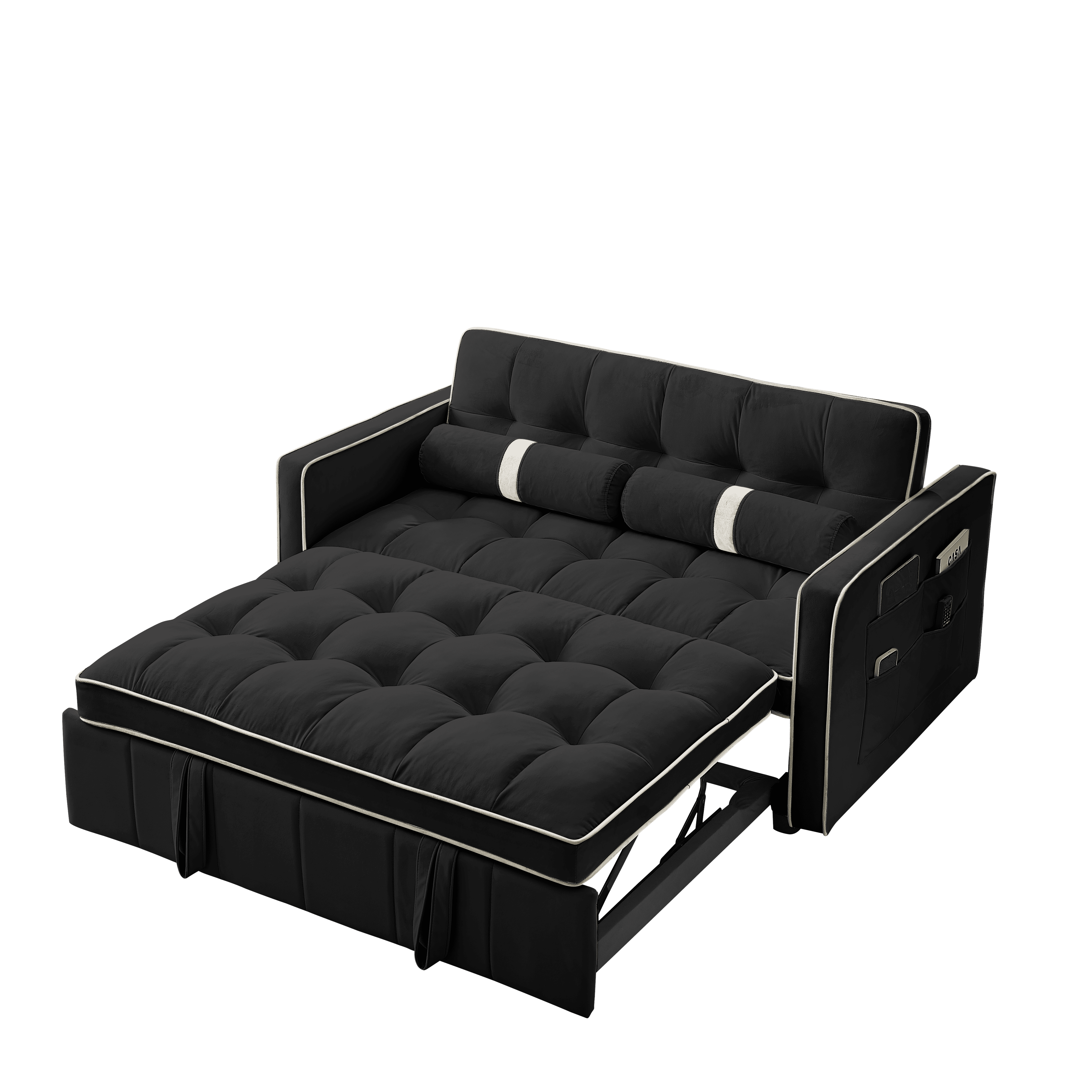 Historyli Go5H Sofa Bed Pull Out Sofa Bed, Velvet Love Seat Couch For 2 ...