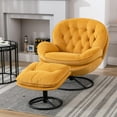 thumbnail image 1 of Historyli Go5H Upholstered Lazy Chair With Ottoman, Metal Legs And Frame Modern Lounge Accent Chair, Soft Velvet Leisure Sofa Chair For Bedroom, Living Room, Dorm Rooms, 1 of 9