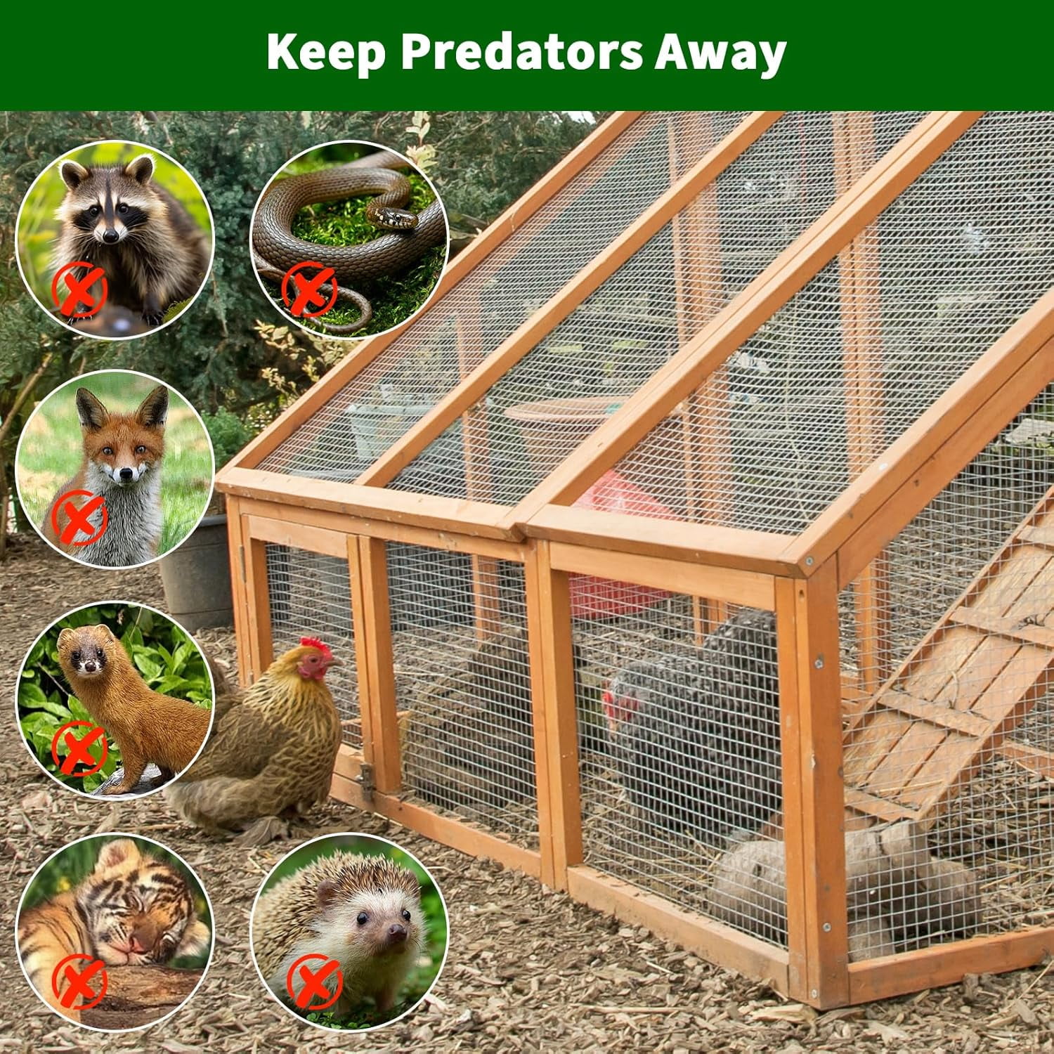 Historyli Hardware Cloth Chicken Wire Fence, Galvanized Steel Mesh Rolled Fencing for Garden, Silver