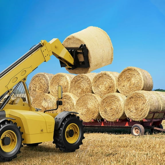 Historyli Hay Bale Spear, 49Inch, 4500lbs Capacity, Without sleeve, Heavy Duty Quick Attach