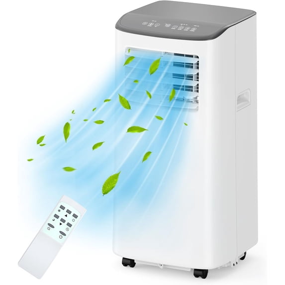 Historyli Portable Air Conditioner 8000 BTU 3-IN-1 Room AC Unit for 350 Sq.Ft, Fan/Dehumidifier Modes, Remote Control, 24H Timer, Standing
