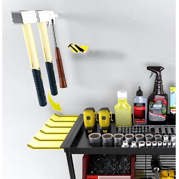 Historyli Power Tool Organizer Wall Mount, 4 Layer, Tool Storage Shelf, Wall Mount Drill Holder