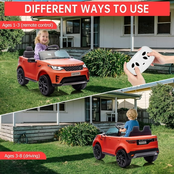 Historyli Powered Ride Ons,12V Ride On Car,Electric Car,4.5Ah Battery,2 Motors,3 Speed Modes,Safety Features for Ages 3+,Red