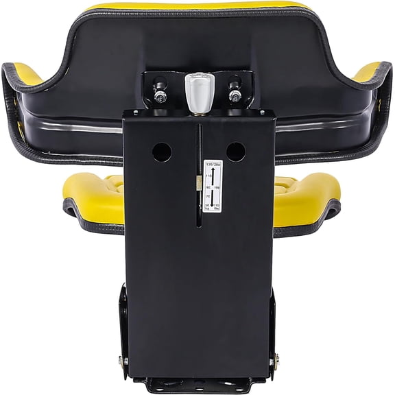 Historyli Tractor Seat With Suspension System And Adjustable Angle Base,Universal Tractor Suspension Seat Compatible,Capacity Weight Adjustable,,Yellow