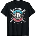 thumbnail image 1 of Hit Hard Run Fast Turn Left Baseball Player Sports Graphic Unisex T-Shirt, 1 of 2