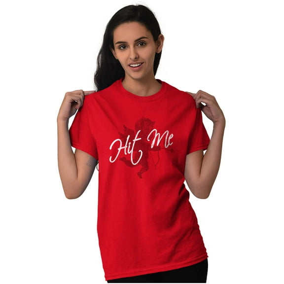 Hit Me Cupid Romantic Valentines Day Women's Plus Size Graphic Tee Brisco Brands 2X