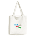 thumbnail image 1 of Hit Me Up Lovely Expression Fashionable Tote Canvas Bag Shopping Satchel Casual Handbag, 1 of 3