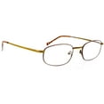 thumbnail image 1 of Hit Notion Eyewear - Rectangle Shape, Metal Full Rim Frame Glasses - Bronze Amber, 1 of 4