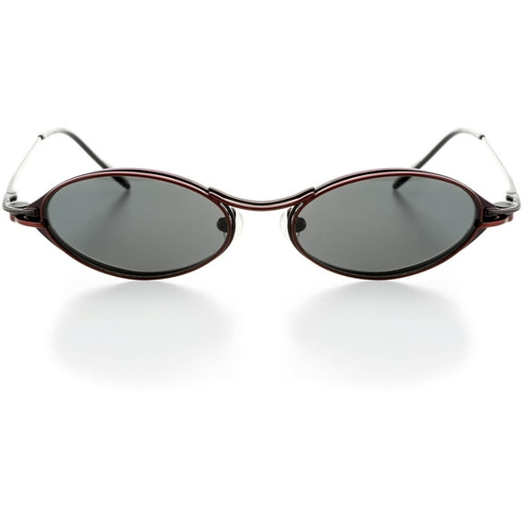 Hit Notion Unisex Clip-on Eyewear - Oval Shape, Metal Full Rim, Red Lust