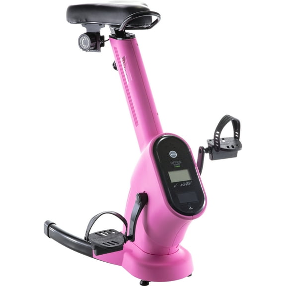 Hit Notion Upright Training X-Bike With Magnetic Resistance - Exercise Cycling Bicycle For Cardiac Aerobic Exercise, Pink - Keep Fit At Work Or Home - 8 Gears - Digital Display - Arm Rest - Non-Slip Pedals