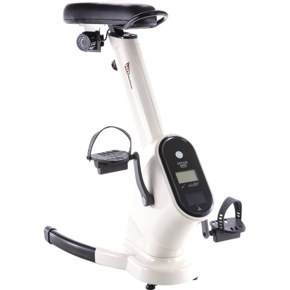 Hit Notion Upright Training X-Bike With Magnetic Resistance - Exercise Cycling Bicycle For Cardiac Aerobic Exercise, White - Keep Fit At Work Or Home - 8 Gears - Digital Display - Arm Rest - Non-Slip Pedals