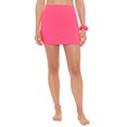 thumbnail image 1 of Hit Rewind Juniors Crinkle Mini Skirt Coverup with Scrunchy, 1 of 4