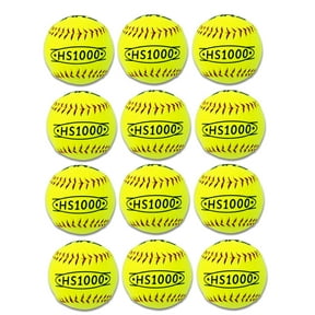 Hit Run Steal 12-inch Practice Softballs - Official Size and Weight 12-Pack