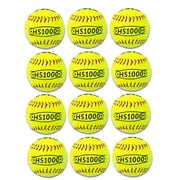Hit Run Steal 12-inch Practice Softballs - Official Size and Weight 12-Pack