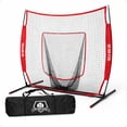 thumbnail image 1 of Hit Run Steal Heavy Duty Softball and Baseball Net with Carrying Bag, Red, 1 of 7