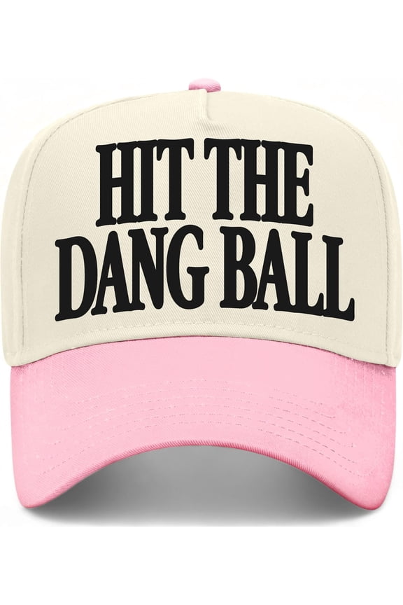 Hit The Dang Ball Hat (Pink/Natural)