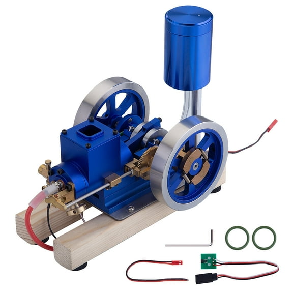 Hit and Miss Engine Model - Water Cooled Gasoline Engine with Base for Display & Collection