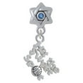 thumbnail image 1 of Hit the Sweet Spot with Softball - Star of David with Blue Crystal Charm Bead, 1 of 1
