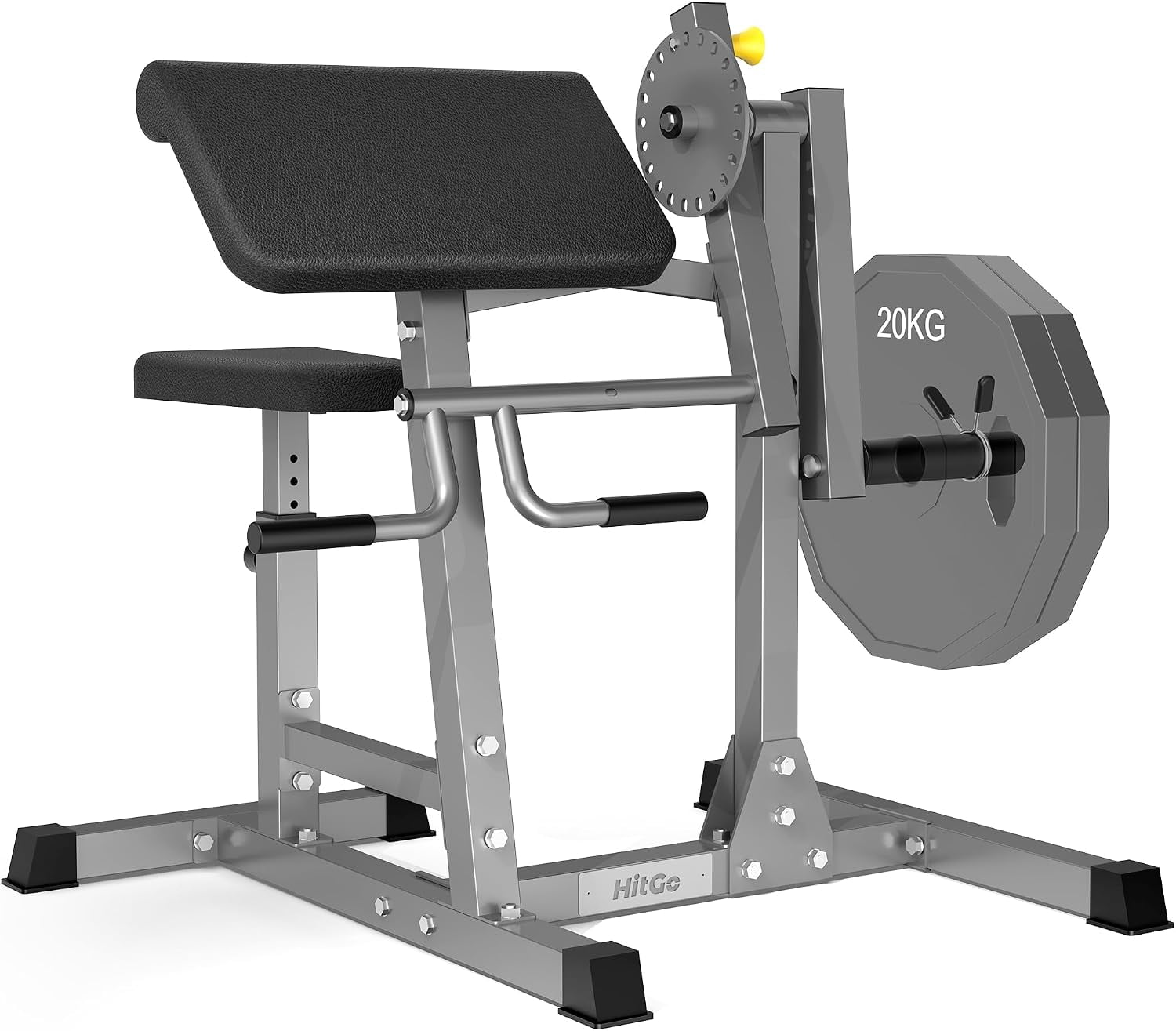 HitGo Preacher Curl Bench for Bicep and Tricep Workouts | Plate Loaded ...