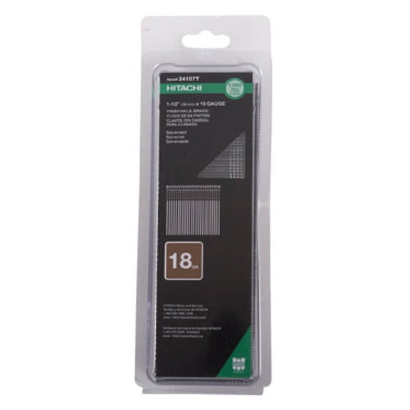 Hitachi 24107T 18-Gauge 1-1/2 in. Electro Galvanized Brad Nails (1,000-Pack)